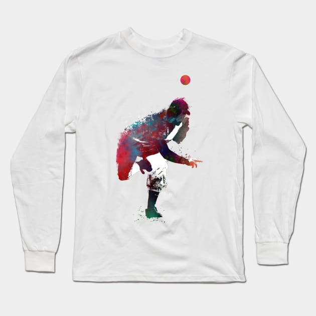 Baseball player #baseball #sport Long Sleeve T-Shirt by JBJart